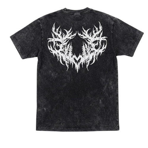 Lorna Shore Spiked Heart Black DTNK0605 Washed T-Shirt 3 - Lorna Shore Store Lorna Shore Spiked Heart Black DTNK0605 Washed T-Shirt - Image 3