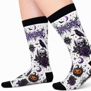 Halloween Pumpkin and Skull DTNK2108 Socks