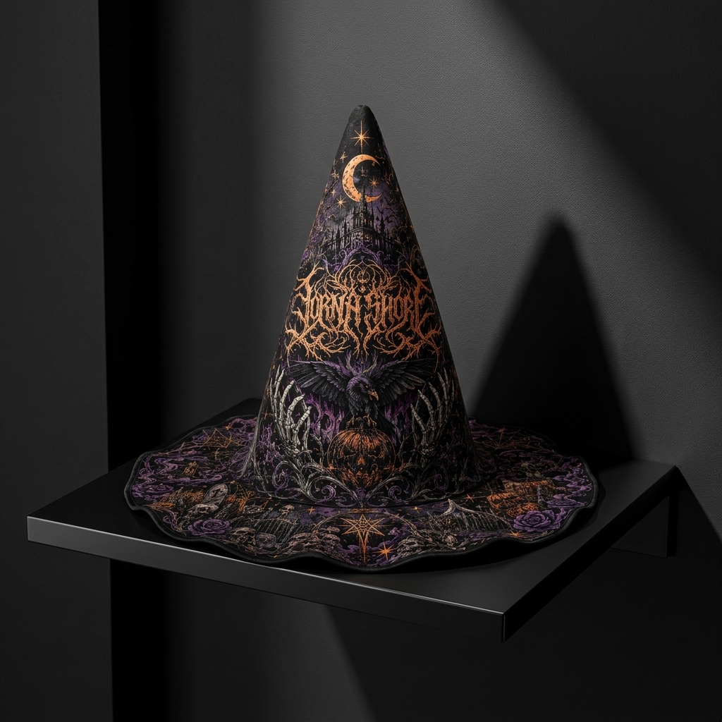 Gothic Lorna Shore Halloween Witch Hat 5 - Lorna Shore Store Gothic Lorna Shore Halloween Witch Hat - Image 5