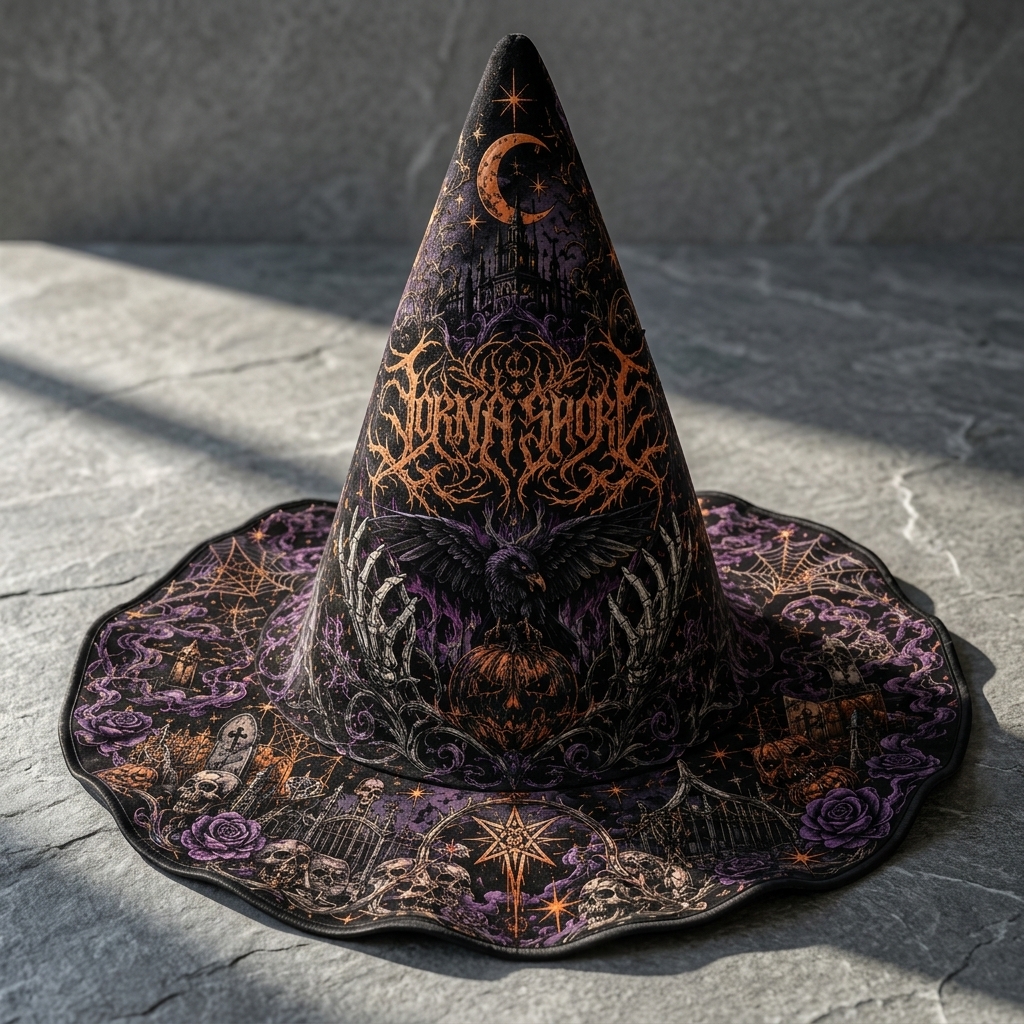 Gothic Lorna Shore Halloween Witch Hat 6 - Lorna Shore Store Gothic Lorna Shore Halloween Witch Hat - Image 6