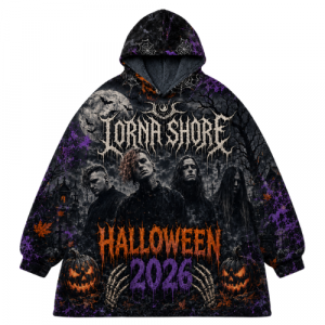 Lornashore Gothic Halloween 2026 AOP Oodie Blanket Hoodie For Adults