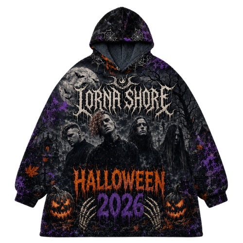 Lornashore Gothic Halloween 2026 AOP Oodie Blanket Hoodie For Adults 1 - Lorna Shore Store Lornashore Gothic Halloween 2026 AOP Oodie Blanket Hoodie For Adults