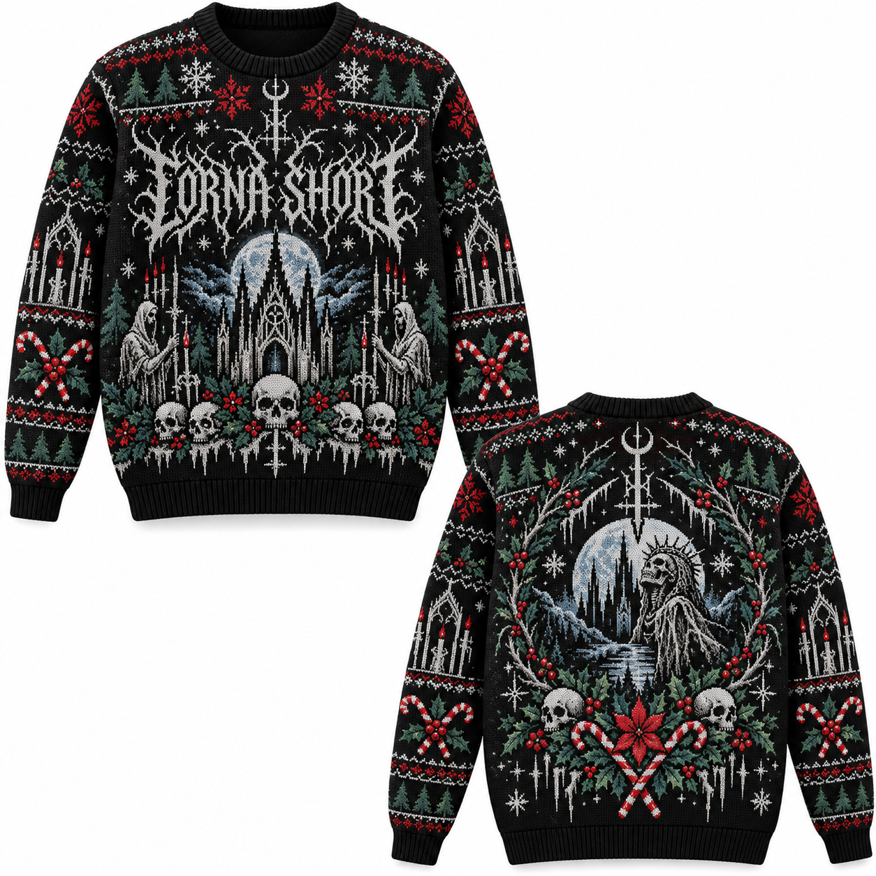 Lorna Shore Deathcore Ugly Christmas Sweater 1 - Lorna Shore Store Lorna Shore Deathcore Ugly Christmas Sweater