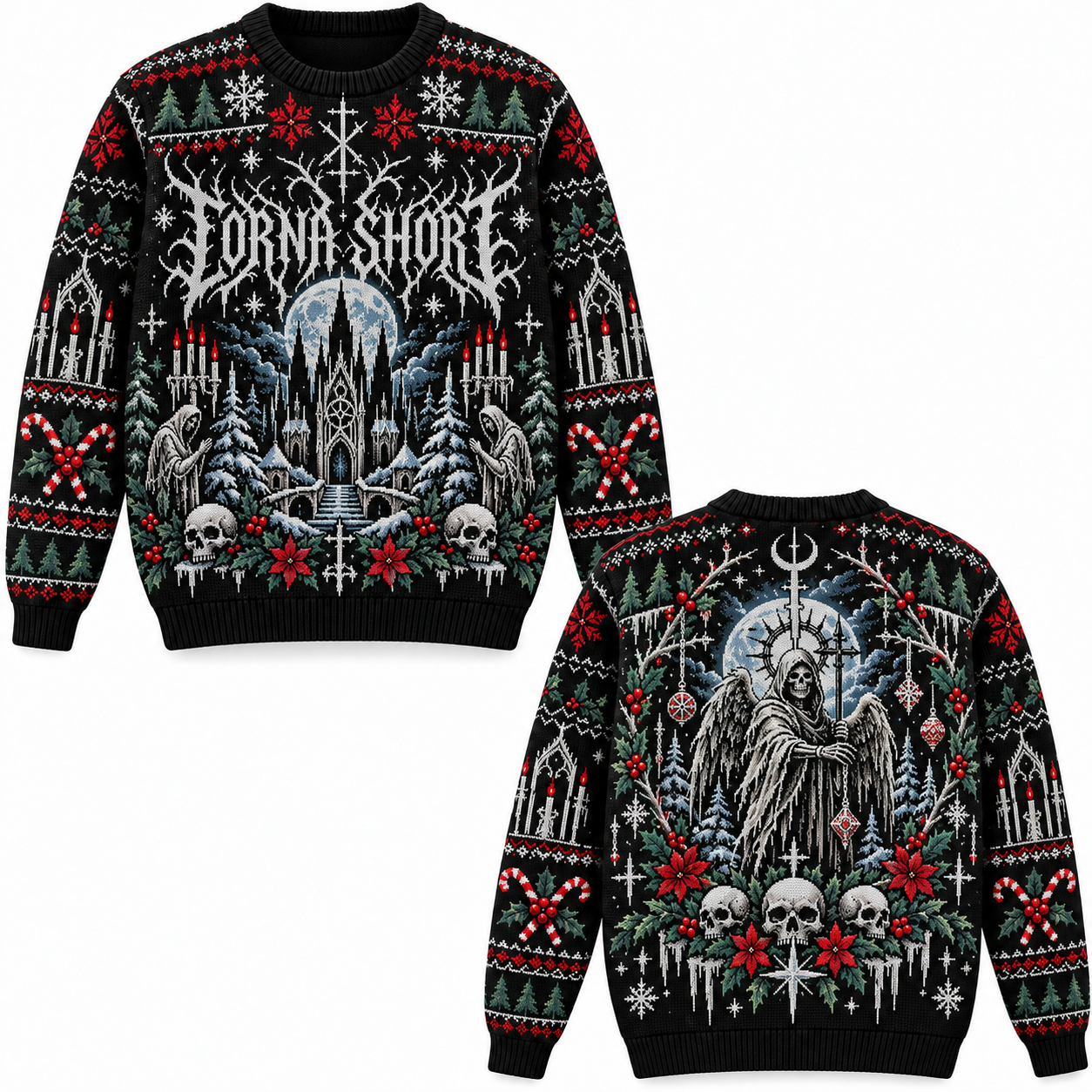 Lorna Shore Pain Remains Ugly Christmas Sweater DTNK2610 1 - Lorna Shore Store Lorna Shore Pain Remains Ugly Christmas Sweater DTNK2610