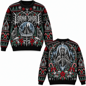 Heavy Metal Holiday Graphic Ugly Christmas Sweatshirt