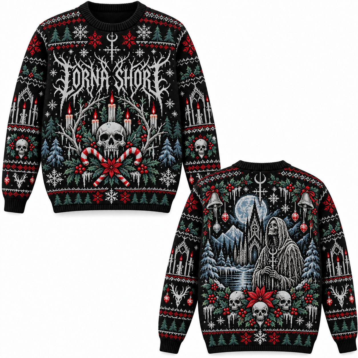 To the Hellfire Holiday Ugly Christmas Sweater 1 - Lorna Shore Store To the Hellfire Holiday Ugly Christmas Sweater
