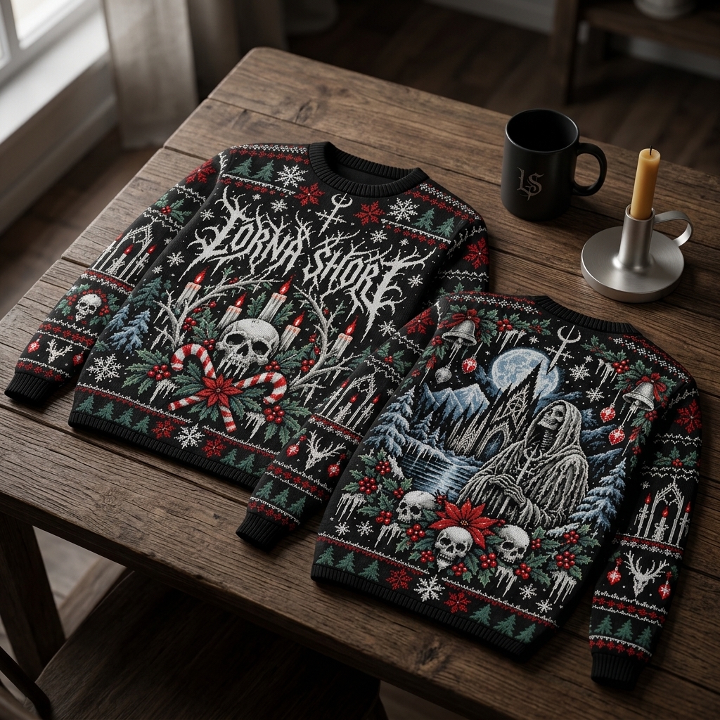 To the Hellfire Holiday Ugly Christmas Sweater 6 - Lorna Shore Store To the Hellfire Holiday Ugly Christmas Sweater - Image 6