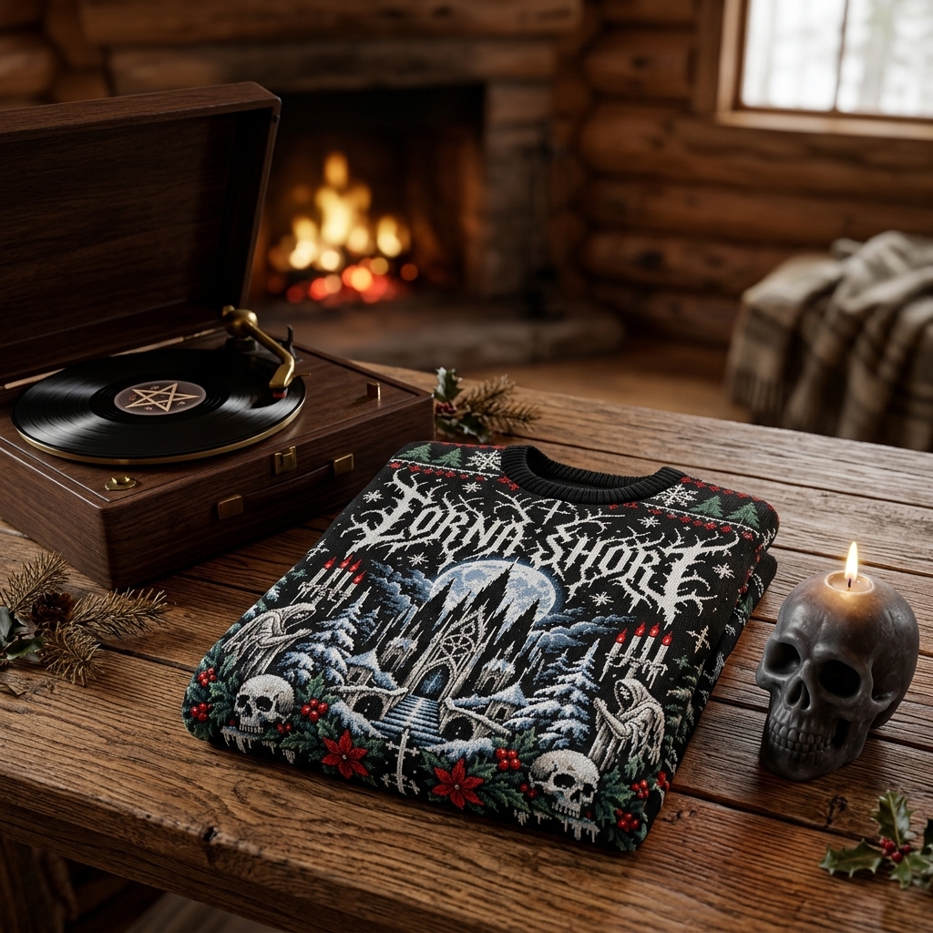 Lorna Shore Pain Remains Ugly Christmas Sweater DTNK2610 2 - Lorna Shore Store Lorna Shore Pain Remains Ugly Christmas Sweater DTNK2610 - Image 2