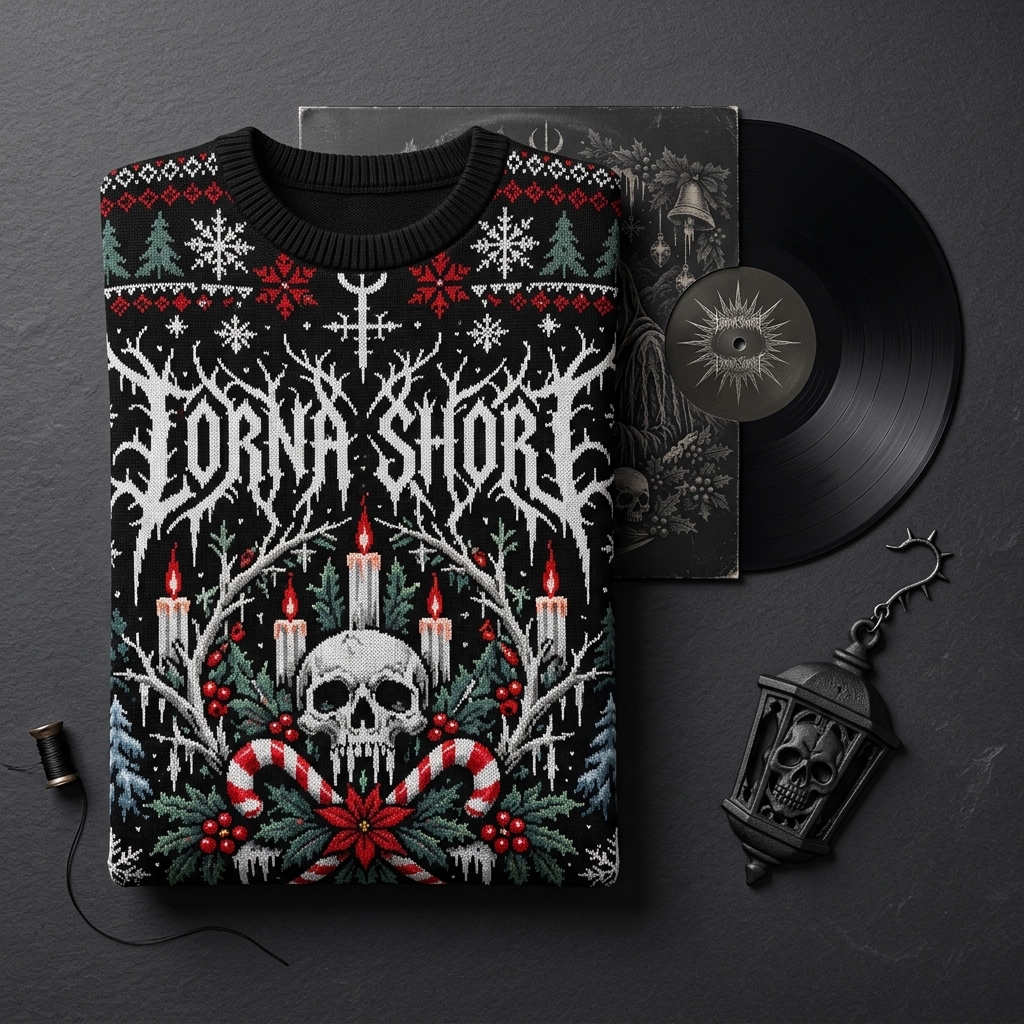 To the Hellfire Holiday Ugly Christmas Sweater 4 - Lorna Shore Store To the Hellfire Holiday Ugly Christmas Sweater - Image 4