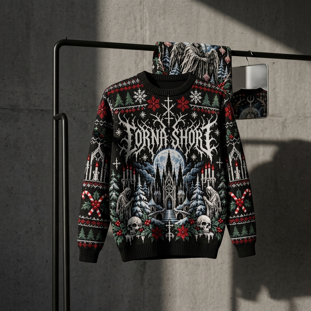 Lorna Shore Pain Remains Ugly Christmas Sweater DTNK2610 5 - Lorna Shore Store Lorna Shore Pain Remains Ugly Christmas Sweater DTNK2610 - Image 5