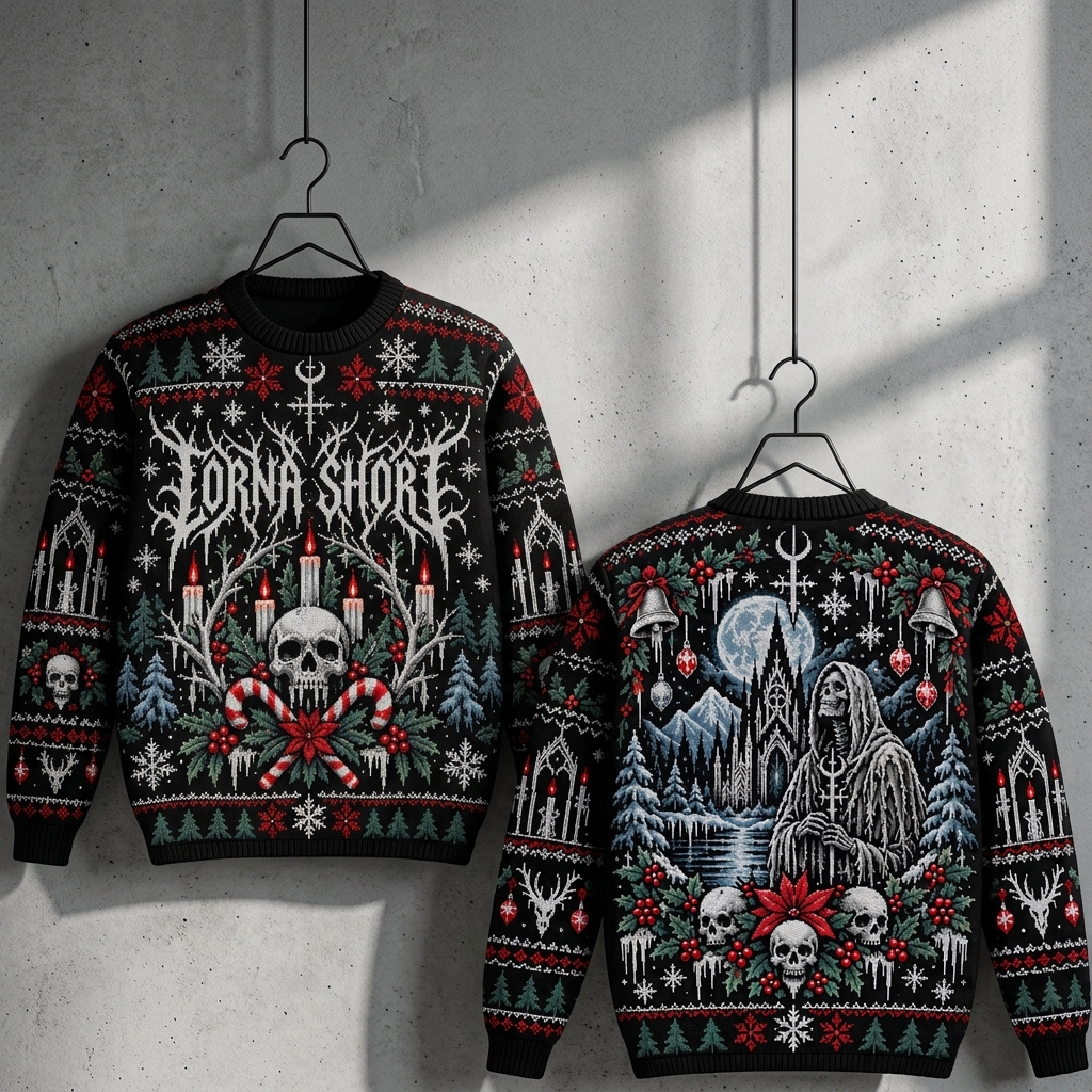 To the Hellfire Holiday Ugly Christmas Sweater 2 - Lorna Shore Store To the Hellfire Holiday Ugly Christmas Sweater - Image 2